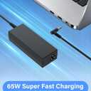 Charger Compatible with HP Laptop Computer 65W 45W Smart Blue Tip 4.5mm | Compatible with HP Pavilion x360 14/15/17, Envy 13/15, EliteBook ProBook Chromebook Stream Spectre |19.5V 3.33A 710412-001
