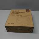 Glass Microwave Splatter Cover, Microwave Cover for Food with Standup Handle, Dishwasher Safe, Food Safe, Clear Microwave Plate Splatter Guard Lid with Vent Hole, House Essentials for Gift, 9.5inch