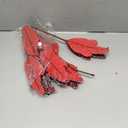 GL-Turelifes 11.8 Large Christmas Flowers 6 Pcs Artificial Poinsettia Flower Velvet Christmas Tree Flower Ornaments Fold Floral for Christmas Decorations New Year Party Wedding (Wine Red)