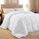 Utopia Bedding Queen Comforter Duvet Insert, Quilted White Comforter with Corner Tabs, Box Stitched Down Alternative Comforters Queen Size 88 x 88 inches
