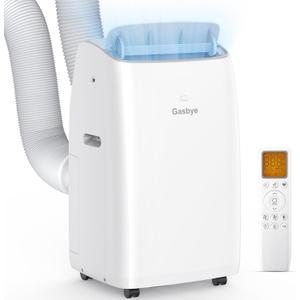 Gasbye Dual Hose Portable Air Conditioner, [2026 Upgraded] Full DC Inverter Compressor, Energy-Saving 13.0 CEER, Low Noise (45dB), Cools Room up to 550 Sq.Ft., Backlit Remote Control, 15,000BTU, White