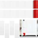 Rubber Door Push Plates 4Pcs 16" X 4.3",2Pcs 32.3" X 5.7",Anti Scratch Protection Device for Inner and Outer Doors,Prevents Dents & Scratches,Self-Adhesive (White)