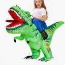 MT MENGTONG Inflatable Dinosaur Costume Kids Riding T Rex Blow up Halloween Costume Funny Party for Boys/Girls