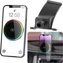 Car Magnetic Phone Mount for Toyota Highlander 2014 2015 2016 2017 2018 2019 Auto Interior Accessories Best Cellphone Holder Fast 15W Wireless Charger Cell Phones Charging Screen Stand Cradles