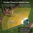4Pack Sonic Fortress Pro Deer Repellent Device,Solar Ultrasonic Animal Repellent with Flash Light to Protect Hostas&Plants,Motion Activated Deer Repellent Devices for Plants,Yard,Garden