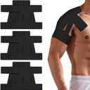 15 Pcs Precut Kinesiology Tape for ShoulderShoulder Tape for Shoulder Pain Relief Pre CutWaterproof, Breathable, Hypoallergenic Athletic Tape for Support and Protection(Black)