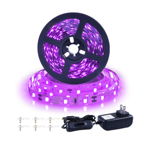 Ontesik 20ft LED Black Light Strip kit, 360 LEDs, 12V Flexible UV Black Light Installation, Family Bedroom, Party Wedding, Halloween, Dark Party, Non-Waterproof