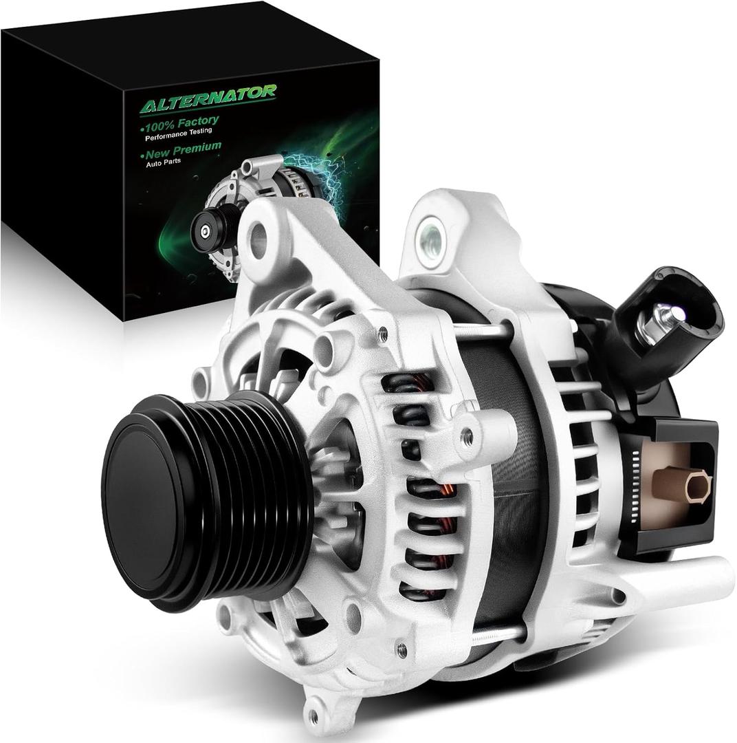 Alternator for:-Honda CRV 2015 2016 2017 2018 2019 CR-V EX LX SE Touring 2.4L, for:-Acura ILX TLX 2.4L 2015-2022, 135Amp 7 Grooves 12V CW, Upgraded Alternators, OE# 31100-5X6-J01 (ALL-NEW)