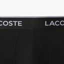 Lacoste mens Cotton Stretch Tricolor Waistband Trunks, 3-pack (Black, M)