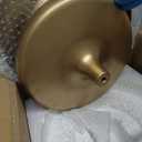 Metal Martini Table,22" H Antique Gold Side Table with Sculptural Bow Base, Metal Gold End Table for Small Spaces Bedroom Entryway