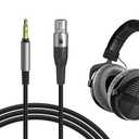 GEEKRIA Audio Cable Compatible with Beyerdynamic DT 900 PRO X, DT 770 PRO X LE Headphone 3.5mm Braided Nylon Replacement Stereo Cord (6ft / 1.7m)