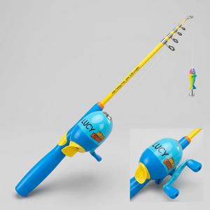 Kids Spincast Fishing Pole & Reel Combo – Portable Telescopic Beginner Rod with Easy Push-Button Spincast Reel, Practice Lure & Floating Handle for Toddlers, Boys & Girls
