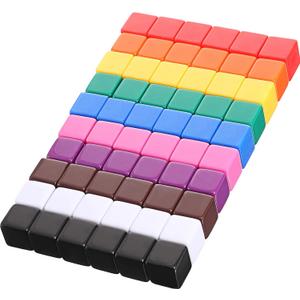 Gejoy 60 Pieces 16 mm Blank Dice Acrylic Dice Cubes Assorted Color DIY Cubes for Board Games with Storage Bag(Multicolor)