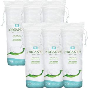 Organyc - 100% Certified Organic Cotton Rounds - Biodegradable Cotton, Chemical Free, for Sensitive Skin (420 Count) - Daily Cosmetics. Beauty and Personal Care