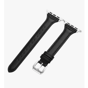 Watchbands Genuine Leather Watch Band 38/40/41mm Black Strap (Flat Interface)