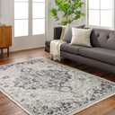 Livabliss Odelia Vintage Bohemian Area Rug,9' x 12'6",Black