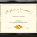 8 1/2 x 11 Wood Diploma FrameBlack Document and Digree Frame for 8 1/2 x 11 Certificate with UV Protection Acrylic & Solid Wood