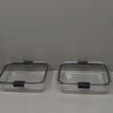 Rubbermaid Brilliance Food Storage Containers with Lids, Set of 2 (9.6 Cup), plastic stackable storage containers.