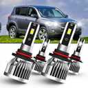 Fit For TOYOTA RAV4 (2006-2012) &1998-2000 Headlight Bulbs Front Bulb Bright Light Combo, 9005/HB3/H10 High Beam + 9006/HB4 Low Beam, Pack of 4