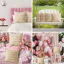 Valentines Pillow Covers, Set of 2 Soft Plush Short Wool Velvet Throw Pillow Covers, Valentines Heart Love Decorative Square Luxury Cushion Case Pillow Shell for Sofa Holiday- Beige 18x18 Inch