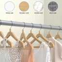 Supforce Closet Rods for Hanging Clothes, 17 to 69 Inches Stepless Adjustable Metal Closet Rod, 1.3 Inches Heavy Duty Clothes Hanging Rod for Closet Wardrobes Laundry RV, Silver