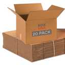 BOX USA Moving Boxes Medium 18"L x 14"W x 12"H 20-Pack - Corrugated Cardboard Box for Shipping, Mailing, Packing, Packaging and Storage