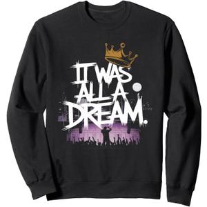 It Was A Dream Tshirt Men Women Rap 1990s Music Hip Hop Sweatshirt (Gray, L)
