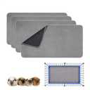 Guinea Pig Cage Liner, 4 Pack - Washable, Reusable, Leakproof Fleece Bedding Pads for Small Animals with Anti-Slip Bottom - for 15''X29'' Area, Gray (15''x29'' (4 Pack))