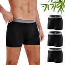 Carer 3 Pack Incontinence Underwear for Men, Washable Reusable Mens Incontinence Boxer Briefs with 160ml Absorbency for Bladder Leakage Daily Protection, Small (Black)