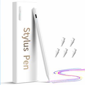 Stylus Pen for iPad,(2018-2025) Fast Charge with Tilt Sensitivity & Palm Rejection Compatible with iPad Pro 11"/12.9", iPad mini 5/6, iPad Air 3/4/5, iPad 6/7/8/9/10 (White)