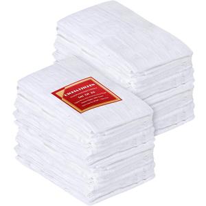 Utopia Kitchen White Flour Sack Towels [24 Pack - 28 x 28 Inch] 100% Cotton Tea Towels for Cleaning & Drying - Highly Absorbent Kitchen Dish Cloth