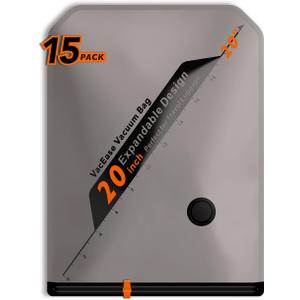 15 Pack 20" Vacuum Bags for Storage - No Pump, Compact & Airtight