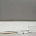 ROCDEER Bamboo Dual Monitor Stand Riser, White Desk Shelf with Storage, White