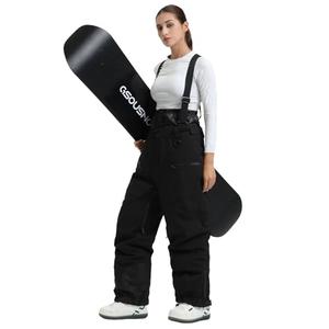 GSOU SNOW Womens Baggy Snowboard Pants Ski Bibs Snow Loose Overalls Waterproof Windproof Insulated Warm, Small