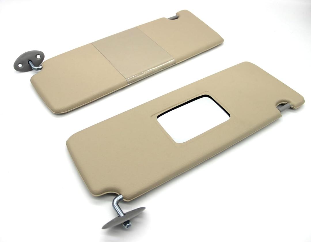 Generic Legion Part Store Sun Visors Set Compatible with Toyota Tacoma/Hilux 1995 1996 1997 1998 19999 2000 2001 2002 2003 2004 Beige 13"" X 6"" (hole to hole 1.5"")