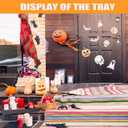 Krismax Halloween Decorations Decorative Serving Trays and Platters Pumpkin Tray - Snacks Bowl Candy Dish - for Breakfast, Lunch, Dinner, Appetizers - Food Tray (11.3" x 1.5" x 15.8", Orange)