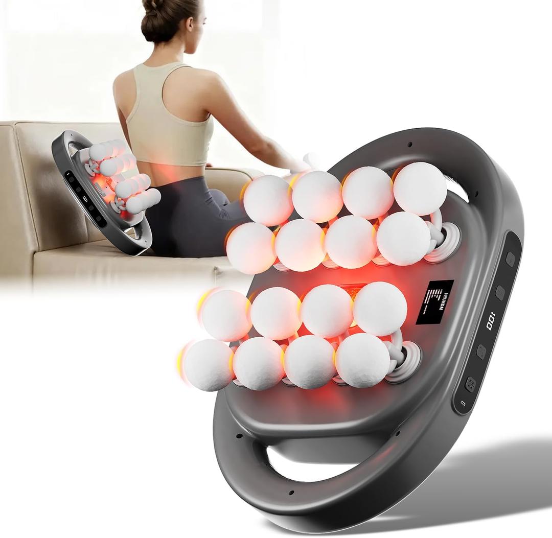 16-Head Massage Gun Deep Tissue Percussion Massager for Pain Relief, Handheld Electric Muscle Massager, Back, Neck, Shoulder & Full Body Therapy, Portable for Gym, Home, Travel