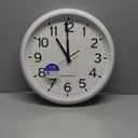 Caysie 16 Inch Sealed Large Outdoor Clock Waterproof, Silent Battery Operated Weatherproof Wall Clocks for Pool Patio Outside Home (White)