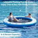 Inflatable Floating Dock, 6-12FT Round Water Hammock Float Ring