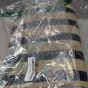 OJIA Washable Outdoor Rug 3'x5', Black and Tan Striped Outdoor Porch Rug Entryway Rugs Indoor Front Door Mat Outside Entrance Cotton Floor Carpet for Entry/Patio/Living Room/Balcony/Deck Decor