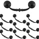 T Tulead Zinc Alloy Drop Bail Handles Vintage Drop Drawer Pull Decorative Furniture Door Handle Pulls 4-Inch Hole Center, 10PCS with Screws