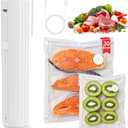 Natupo Compact Vacuum Sealer for Food (Contains 30 Reusable Seal Bags) Featuring LED Pressure Display, Ultimate Suction Power, Handheld Vacuum Sealer Machine, Portable Food Sealer