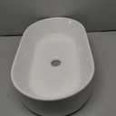 KES Bathroom Sink, White Vessel Sink for Bathroom, Oval Above Counter Ceramic Countertop Modern Sink for Cabinet Lavatory Vanity, BVSO126, 20.7" x 12"