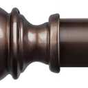 Zeerobee Curtain Rods for Windows 16 to 28, Adjustable Heavy Duty Wrap Around 1 Inch Curtain Rod, Outdoor Indoor Room Divider Modern Drapery Pole, Antique Bronze, 16-28"