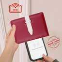 Passport Holder with Airtag for Women/Men,Airtag Passport Wallet for Travel,Cute Passport Holder Rfid Blocking,Travel Wallet for Cards Passport Cover Case (Wine red)
