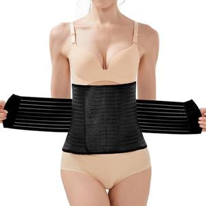 Postpartum Belly Band for C-Section Recovery: Lightweight Breathable Abdominal Binder Post Surgery for Women Waist Support Stomach Compression - After Birth Belly Wrap Waist Trainer Tummy Tuck Recovery Girdle, L