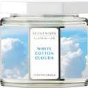 YR Scent White Cotton Clouds Home Fragrance Candle  14.5 oz 3-Wick Glass Jar