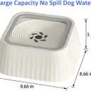 No Spill Dog Water Bowl, 45oz Slow Water Feeder with Floating Disk & Safety Foam, Anti-Splash Pet Water Dispenser, Mess-Free Elevated Design, Durable PP Material for Home, Car & Travel