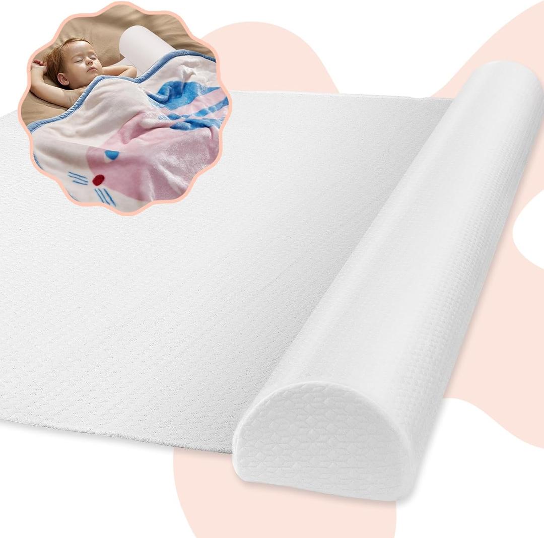 omzer Bed Bumpers for Toddlers: Foam Bed Rail with Non-Slip Machine Washable Cover - Bed Guard Rail for Toddlers for Kids Baby Bed Rails Guards for King Queen Twin Full Beds ([1-pack]1 Bumper)
