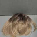WERD Blonde Bob Wig with Bangs Short Dirty Blonde Wigs for Women Heat-Resistant Synthetic Ombre Blonde Short Wig for Cosplay Daily Use